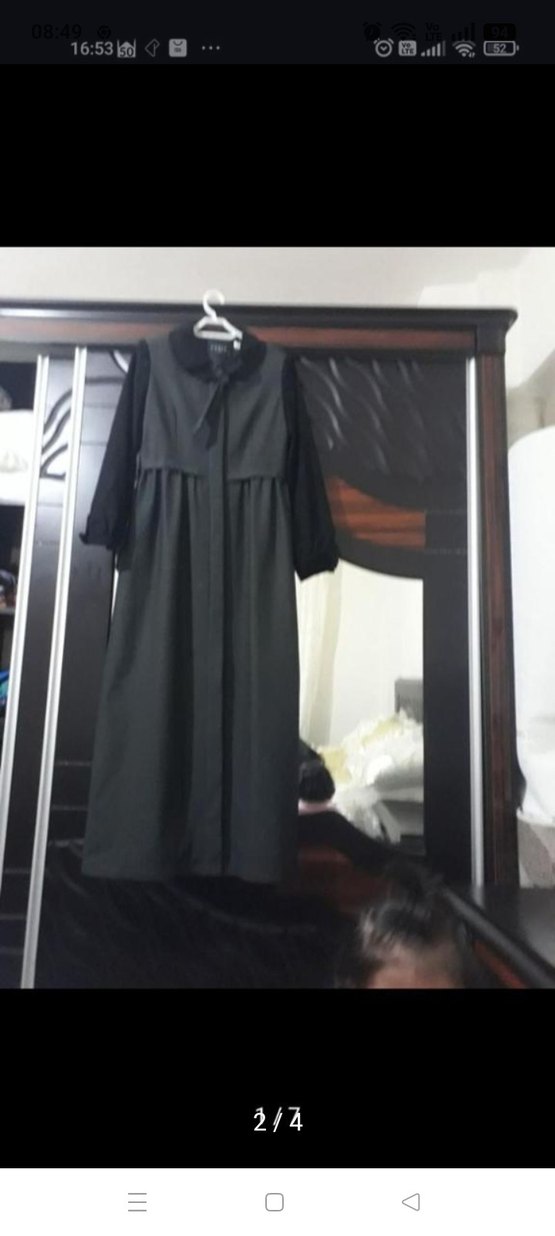 Siyah Uzun Gotik Kadın kaban - Görsel 2