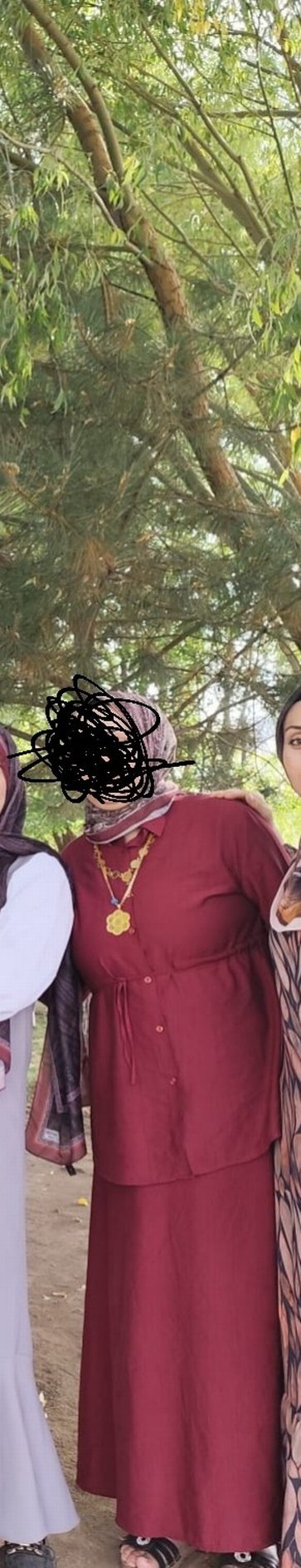 Bordo Bohem Uzun Elbise - Görsel 3