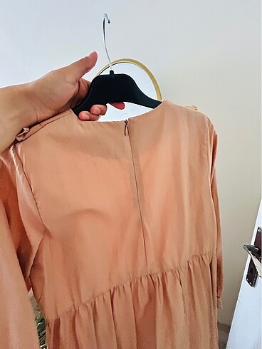 40 Beden camel Renk Elbise