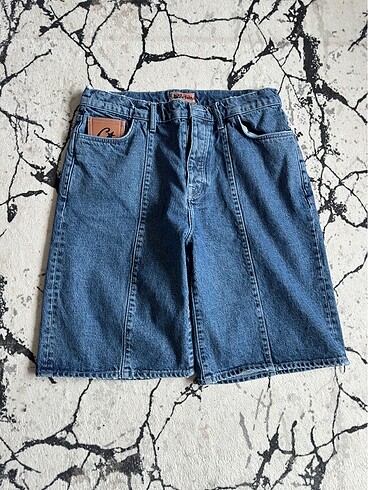 Corteiz C Star Denim Mavi Kot Şort