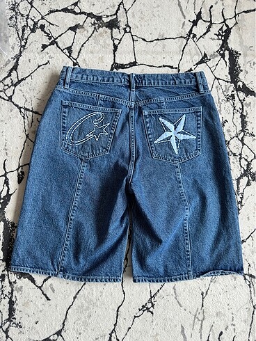 m Beden Corteiz C Star Denim Mavi Kot Şort
