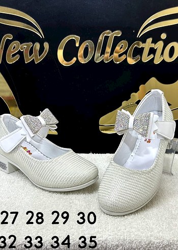 Kız Çocuk Gri Modern Klasik Fiyonklu Babet - Görsel 3