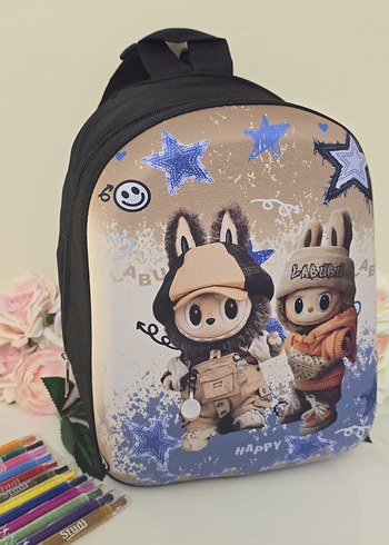 Renkli Dinozor Baskılı Çocuk Sırt Çantası - Görsel 5