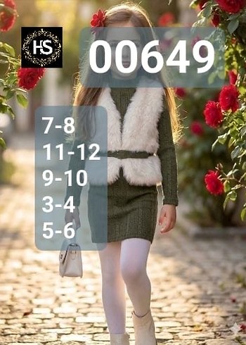 Mor Fitted Elbise ve Kürklü Yelek - Görsel 3