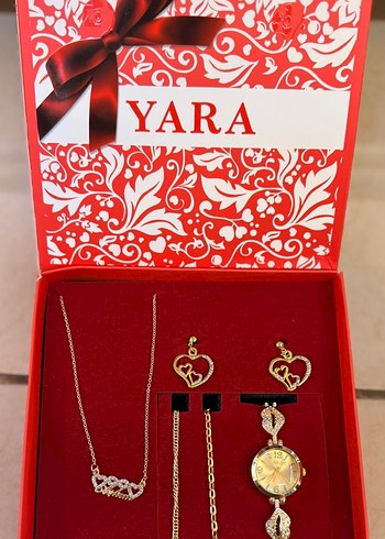 Altın Renkli Zincir Detaylı Kadın Takı Seti - Görsel 3