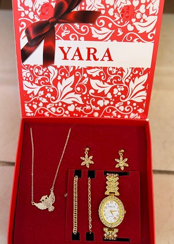 Altın Renkli Zincir Detaylı Kadın Takı Seti - Görsel 7