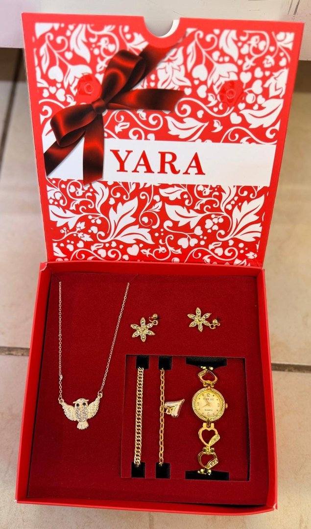 Altın Renkli Zincir Detaylı Kadın Takı Seti - Görsel 2