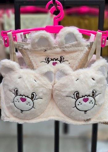 Nakışlı, sevimli tavşan kürklü, normal dolgulu iç takım - Görsel 2