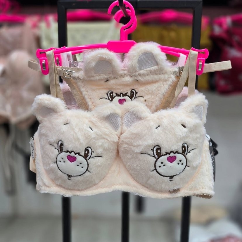 Nakışlı, sevimli tavşan kürklü, normal dolgulu iç takım - Görsel 2