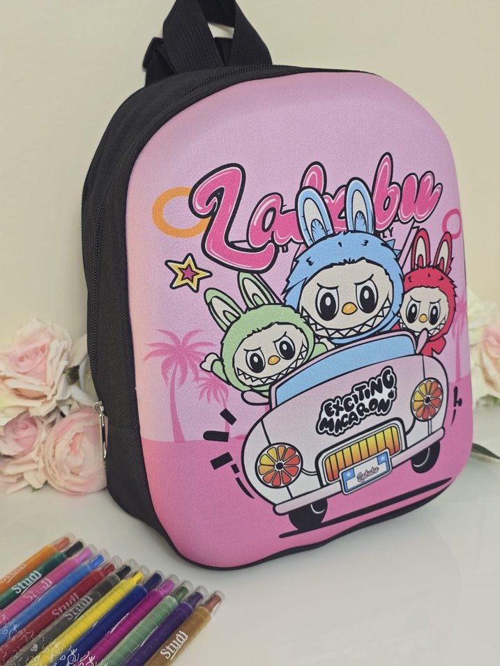 Pastel Renkli Çiçekli Çocuk Sırt Çantası - Görsel 3