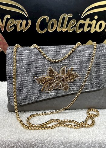 Zincir Detaylı Beyaz Kadın Abiye Çanta - Görsel 3