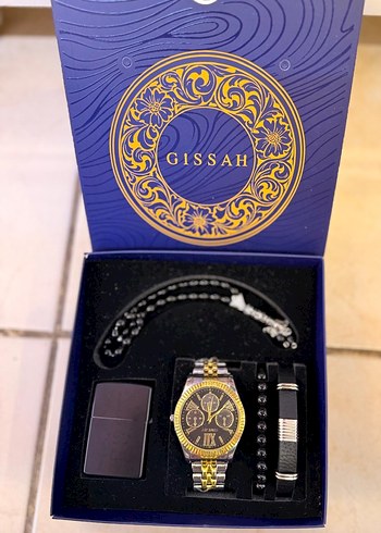 Erkek Altın Renkli Bohem Klasik Saat Seti - Görsel 2