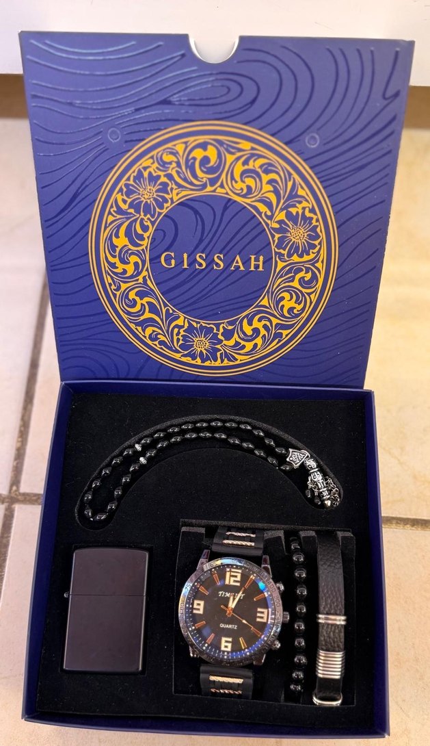 Erkek Altın Renkli Bohem Klasik Saat Seti - Görsel 3