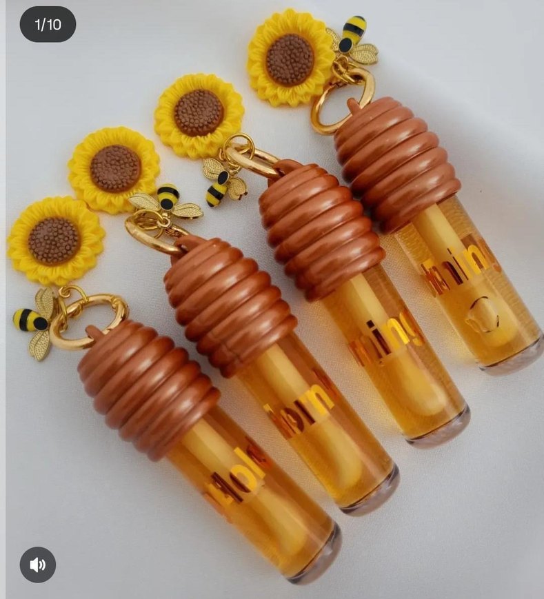 Altın Renkli Bal Temalı Dudak Yağı - Görsel 3