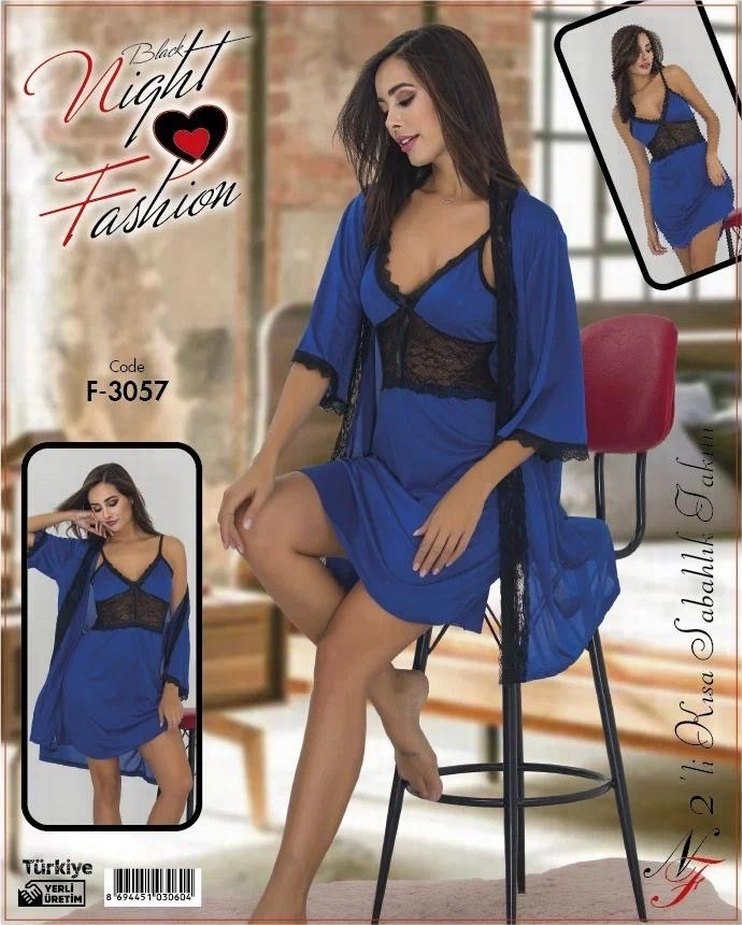 Leopar Desenli Mini Kadın Pijama Takımı - Görsel 2