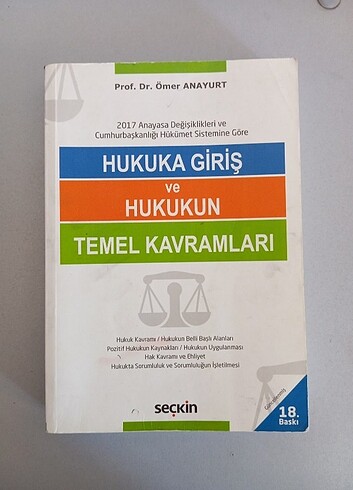 Prof. Dr. Ömer ANAYURT hukuka giriş ve hukukun temel kavramları 