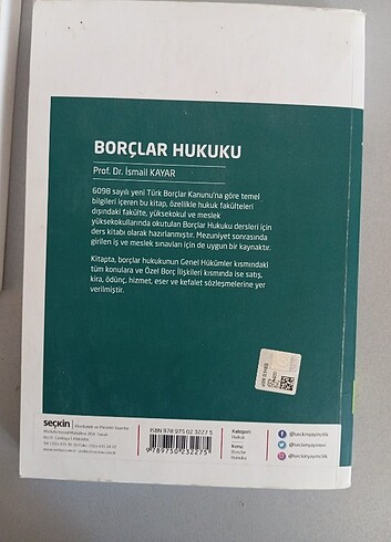  İsmail Kayar borçlar hukuku