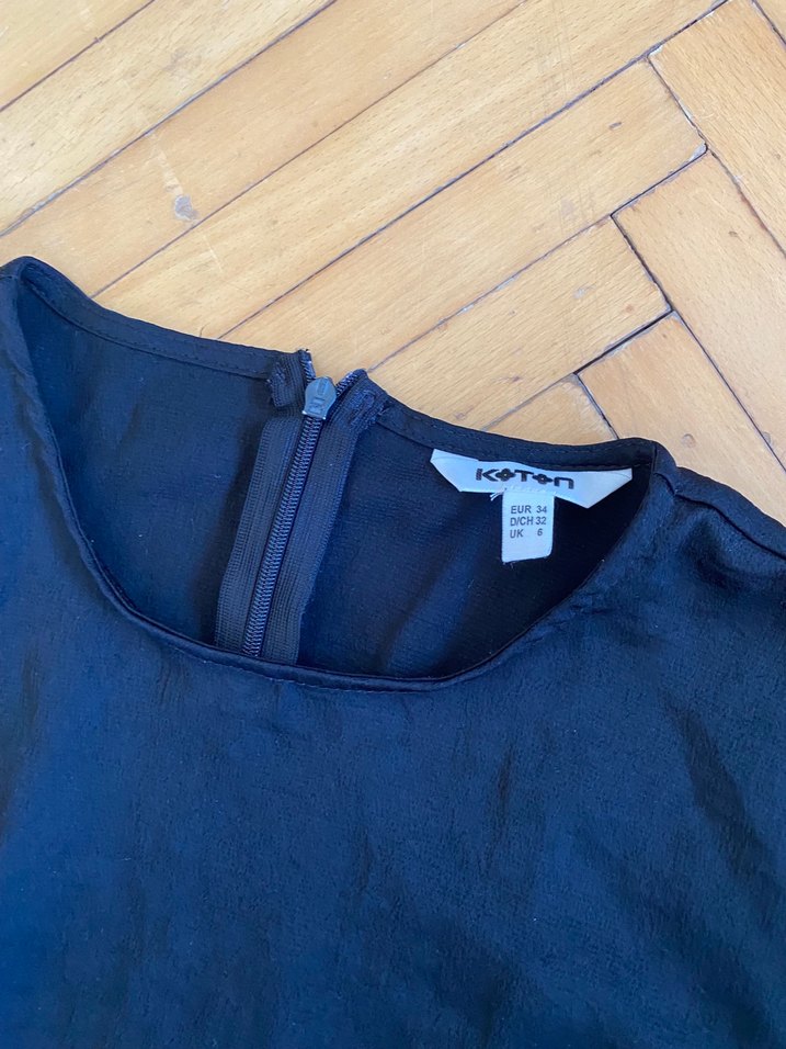 Koton Uzun Kollu Siyah Elbise - Görsel 3