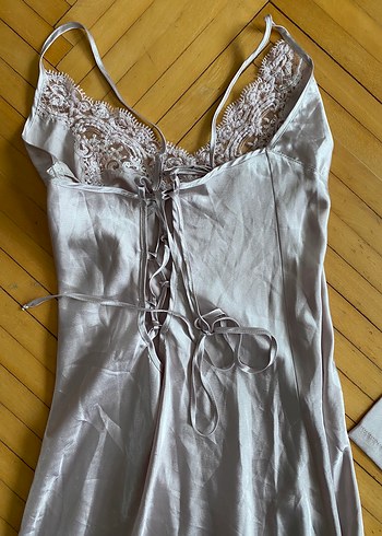 Diğer Pembe Saten Görünümlü Kadın Pijama Takımı