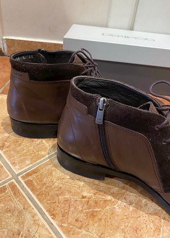 Derimod Kahverengi Deri Erkek Klasik Bot - Görsel 6