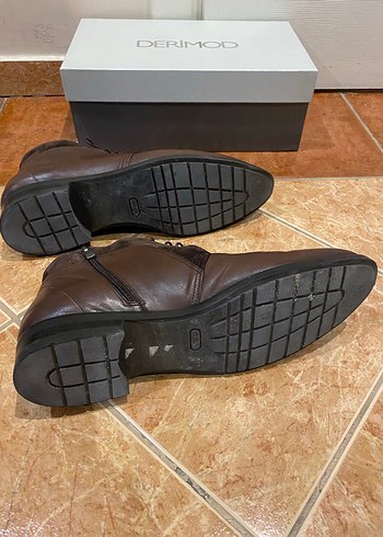 Derimod Kahverengi Deri Erkek Klasik Bot - Görsel 5