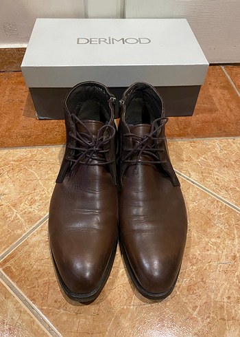 Derimod Kahverengi Deri Erkek Klasik Bot - Görsel 7