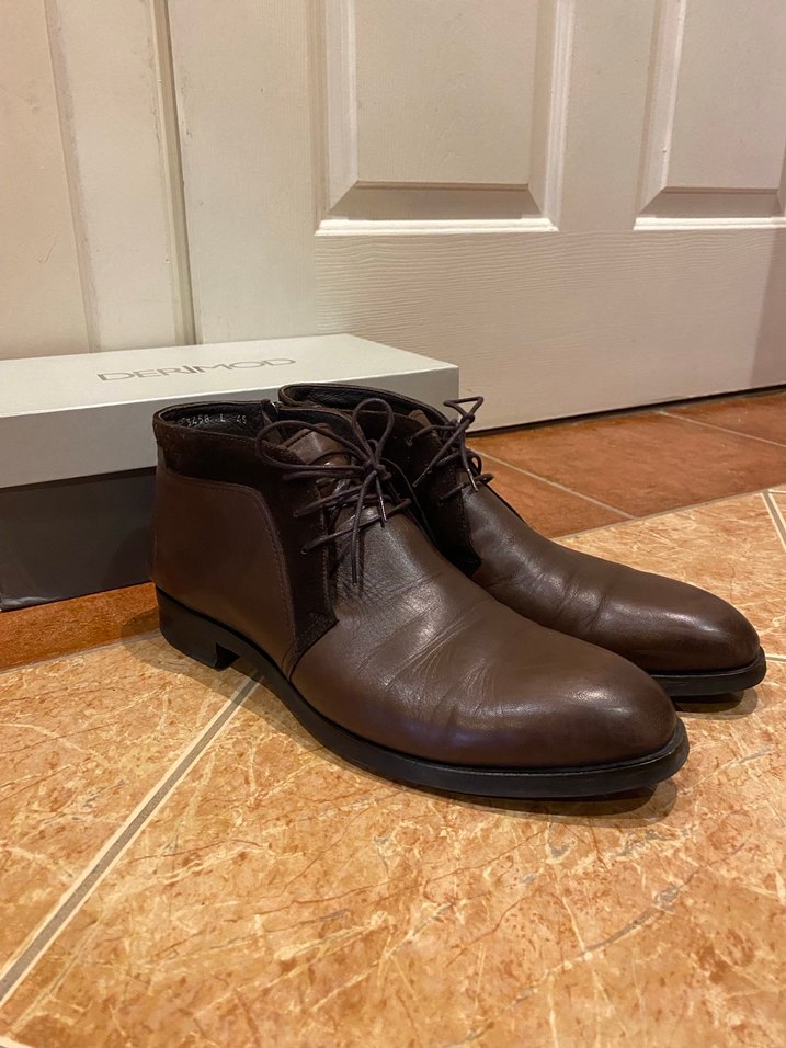Derimod Kahverengi Deri Erkek Klasik Bot - Görsel 2