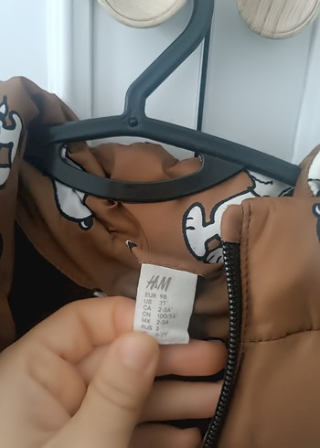 24-36 Ay Beden h&m Kahverengi Kapüşonlu Erkek Çocuk Mont