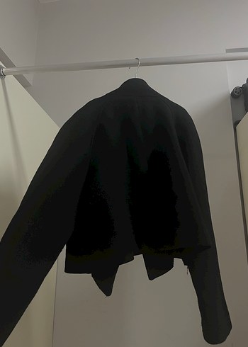Zara Düğmeli Siyah Midi Kadın Ceket