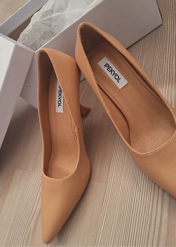 38 Beden ten rengi Renk Bej Stiletto Topuklu Kadın Ayakkabı