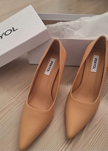 38 Beden Bej Stiletto Topuklu Kadın Ayakkabı