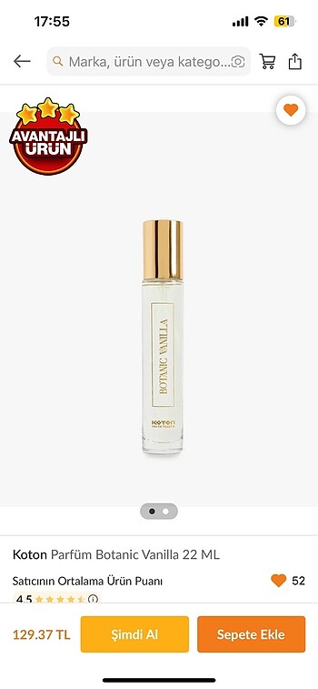 Beden Renk KOTON BOTANIC VANİLLA 22 ML
