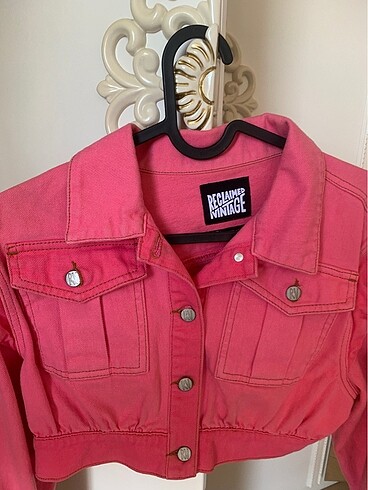 Pembe kot ceket