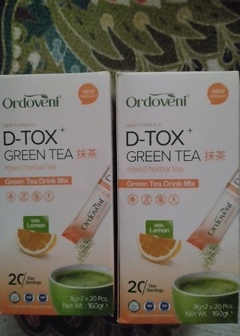 Ordoveni D-TOX+ Yeşil Çay Toz Karışımı 160g - Görsel 2