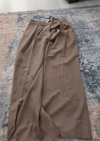 Bej Kadın Salaş Kumaş Pantolon - Görsel 2