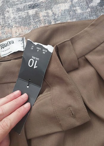 Bej Kadın Salaş Kumaş Pantolon - Görsel 3