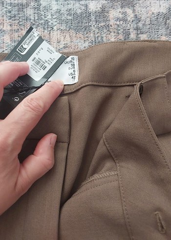 Bej Kadın Salaş Kumaş Pantolon - Görsel 4