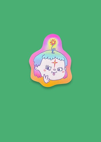 Mum Kız Sticker