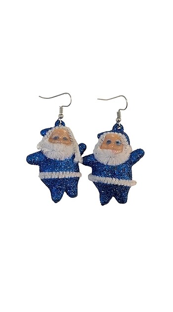 Mavi Noel Dayı Küpe