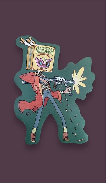 İslor Bad Babe Büyük Boy Sticker