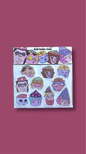 Bad Babe ve Arkadaşları 10lu Sticker Pack