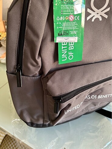  Beden gri Renk Benetton okul casual sırt çantası