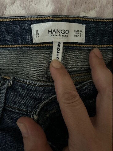 38 Beden Mango kot pantolon