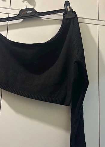 Kadın Siyah Triko Uzun Kollu Kazak, Etek ve Bluz - Görsel 6