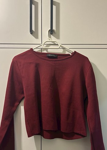 Bordo Kadın İnce Yün Kazak ve Etek 2li Takım - Görsel 2