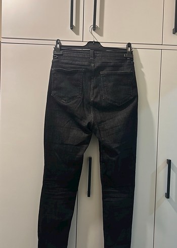 Siyah Kadın Midi Boy Kot Pantolon - Görsel 4