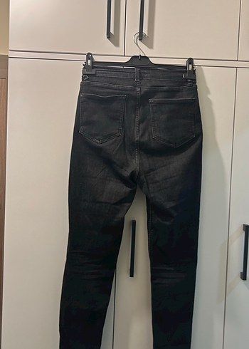 Siyah Kadın Midi Boy Kot Pantolon - Görsel 3