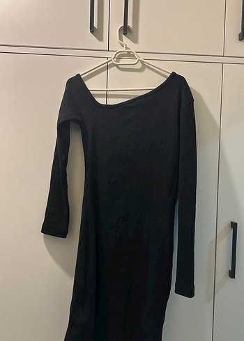 Siyah Kadın Uzun Kollu Triko Elbise - Görsel 5