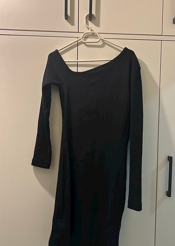 Siyah Kadın Uzun Kollu Triko Elbise - Görsel 4