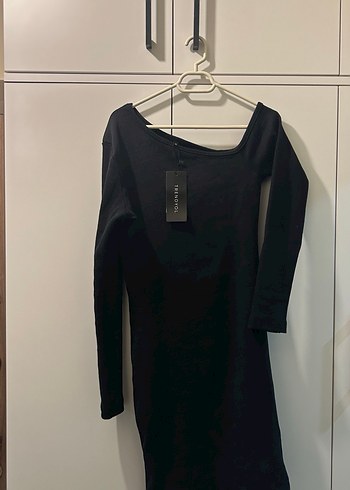 Siyah Kadın Uzun Kollu Triko Elbise - Görsel 2